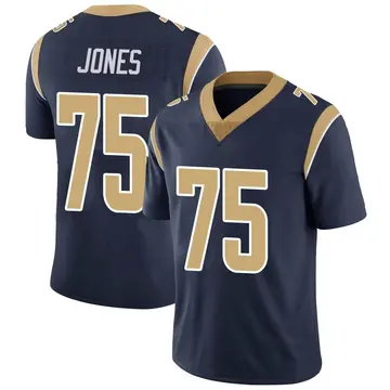 Nike Deacon Jones Men's Limited Los Angeles Rams Navy Team Color Vapor Untouchable Jersey
