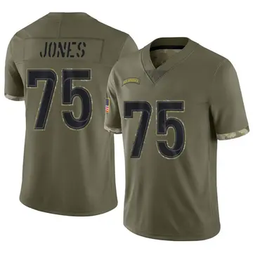 Nike Deacon Jones Men's Limited Los Angeles Rams Olive 2022 Salute To Service Jersey