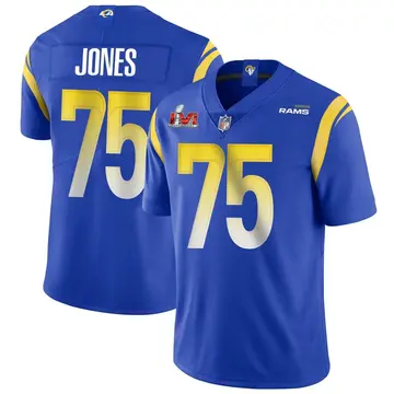 Nike Deacon Jones Men's Limited Los Angeles Rams Royal Alternate Vapor Untouchable Super Bowl LVI Bound Jersey