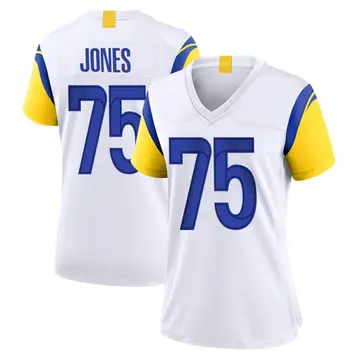Nike Deacon Jones Women's Game Los Angeles Rams White Jersey