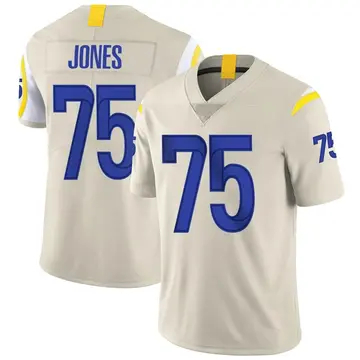 Nike Deacon Jones Youth Limited Los Angeles Rams Bone Vapor Jersey