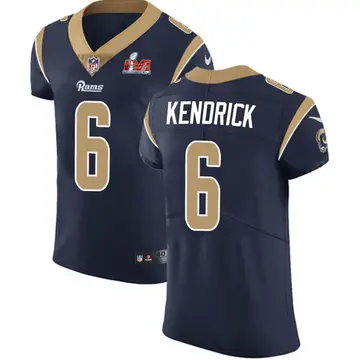 Nike Derion Kendrick Men's Elite Los Angeles Rams Navy Team Color Vapor Untouchable Super Bowl LVI Bound Jersey