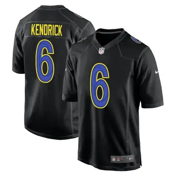 Nike Derion Kendrick Men's Game Los Angeles Rams Black Fashion Jersey