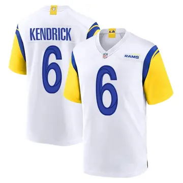 Nike Derion Kendrick Men's Game Los Angeles Rams White Jersey