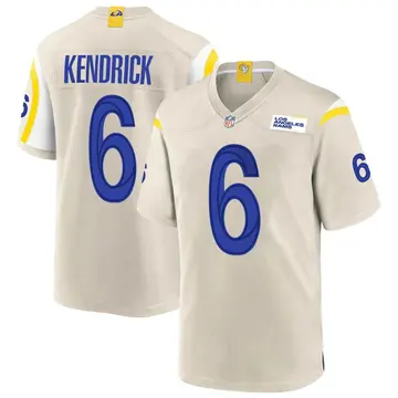Nike Derion Kendrick Youth Game Los Angeles Rams Bone Jersey