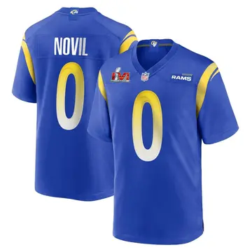 Nike Dion Novil Men's Game Los Angeles Rams Royal Alternate Super Bowl LVI Bound Jersey