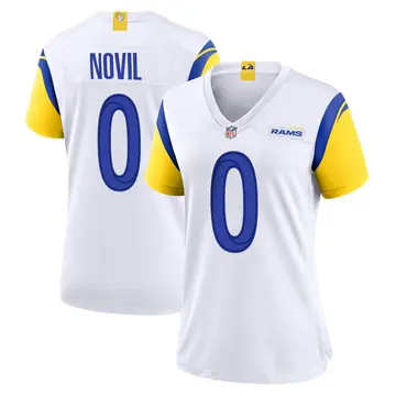 Nike Dion Novil Women's Game Los Angeles Rams White Jersey