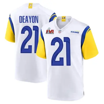 Nike Dont'e Deayon Youth Game Los Angeles Rams White Super Bowl LVI Bound Jersey