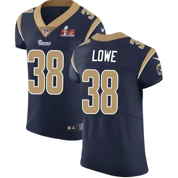 Nike Duron Lowe Men's Elite Los Angeles Rams Navy Team Color Vapor Untouchable Super Bowl LVI Bound Jersey