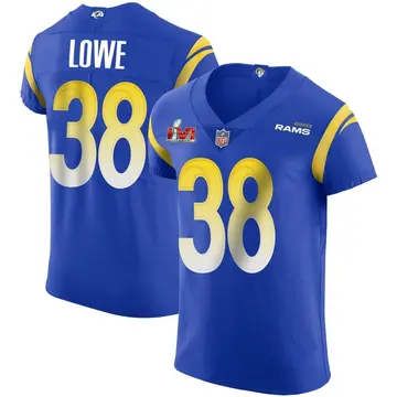 Nike Duron Lowe Men's Elite Los Angeles Rams Royal Alternate Vapor Untouchable Super Bowl LVI Bound Jersey