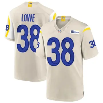 Nike Duron Lowe Men's Game Los Angeles Rams Bone Jersey