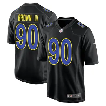 Nike Earnest Brown IV Men's Game Los Angeles Rams Black Fashion Jersey