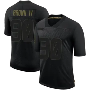 Nike Earnest Brown IV Men's Limited Los Angeles Rams Black 2020 Salute To Service Jersey