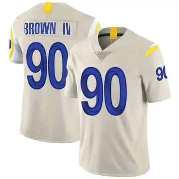 Nike Earnest Brown IV Men's Limited Los Angeles Rams Bone Vapor Jersey