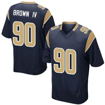 Nike Earnest Brown IV Youth Game Los Angeles Rams Navy Team Color Jersey