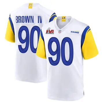Nike Earnest Brown IV Youth Game Los Angeles Rams White Super Bowl LVI Bound Jersey