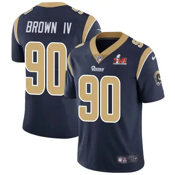 Nike Earnest Brown IV Youth Limited Los Angeles Rams Navy Team Color Vapor Untouchable Super Bowl LVI Bound Jersey