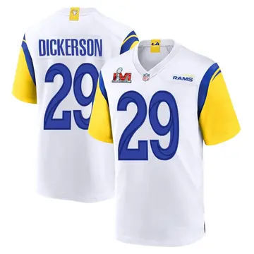Nike Eric Dickerson Men's Game Los Angeles Rams White Super Bowl LVI Bound Jersey
