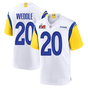 Nike Eric Weddle Men's Game Los Angeles Rams White Super Bowl LVI Bound Jersey