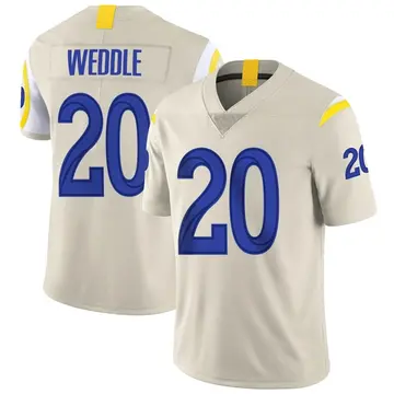 Nike Eric Weddle Men's Limited Los Angeles Rams Bone Vapor Jersey