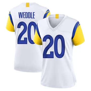 Nike Eric Weddle Women's Game Los Angeles Rams White Jersey