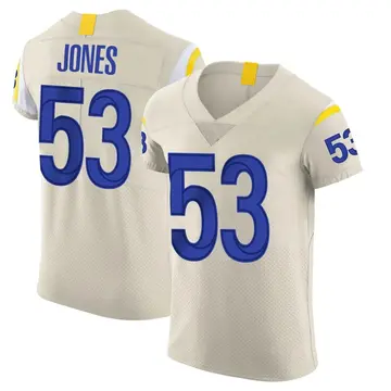 Nike Ernest Jones Men's Elite Los Angeles Rams Bone Vapor Jersey