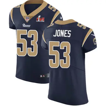 Nike Ernest Jones Men's Elite Los Angeles Rams Navy Team Color Vapor Untouchable Super Bowl LVI Bound Jersey