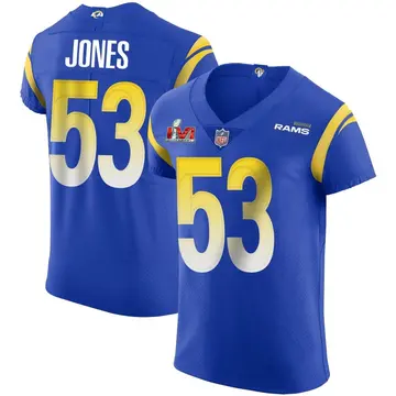 Nike Ernest Jones Men's Elite Los Angeles Rams Royal Alternate Vapor Untouchable Super Bowl LVI Bound Jersey