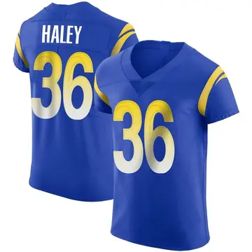 Nike Grant Haley Men's Elite Los Angeles Rams Royal Alternate Vapor Untouchable Jersey