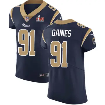 Nike Greg Gaines Men's Elite Los Angeles Rams Navy Team Color Vapor Untouchable Super Bowl LVI Bound Jersey