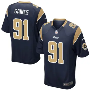 Nike Greg Gaines Men's Game Los Angeles Rams Navy Team Color Jersey