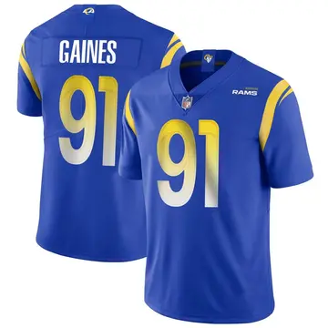 Nike Greg Gaines Men's Limited Los Angeles Rams Royal Alternate Vapor Untouchable Jersey