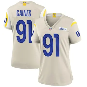 Nike Greg Gaines Women's Game Los Angeles Rams Bone Jersey