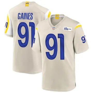 Nike Greg Gaines Youth Game Los Angeles Rams Bone Jersey