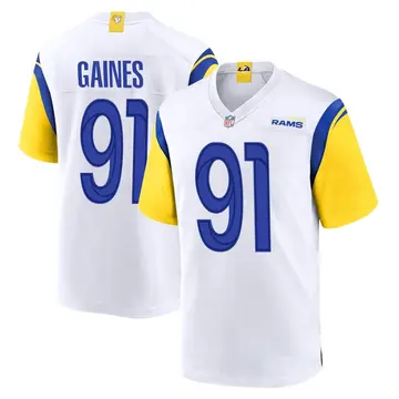 Nike Greg Gaines Youth Game Los Angeles Rams White Jersey