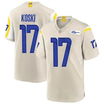 Nike J.J. Koski Men's Game Los Angeles Rams Bone Jersey