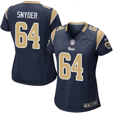 Nike Jack Snyder Women's Game Los Angeles Rams Navy Team Color Jersey