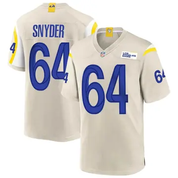 Nike Jack Snyder Youth Game Los Angeles Rams Bone Jersey