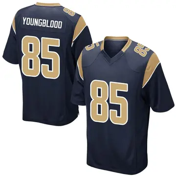 Nike Jack Youngblood Men's Game Los Angeles Rams Navy Team Color Jersey