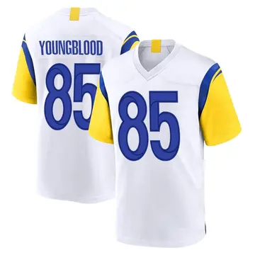 Nike Jack Youngblood Men's Game Los Angeles Rams White Jersey