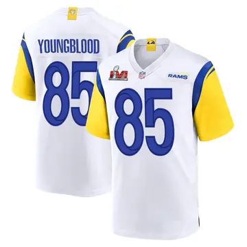 Nike Jack Youngblood Men's Game Los Angeles Rams White Super Bowl LVI Bound Jersey