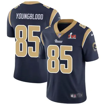Nike Jack Youngblood Youth Limited Los Angeles Rams Navy Team Color Vapor Untouchable Super Bowl LVI Bound Jersey