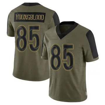 Nike Jack Youngblood Youth Limited Los Angeles Rams Olive 2021 Salute To Service Jersey