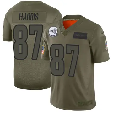 Nike Jacob Harris Men's Limited Los Angeles Rams Camo 2019 Salute to Service Jersey
