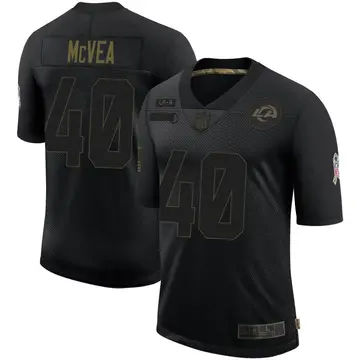 Nike Jairon McVea Men's Limited Los Angeles Rams Black 2020 Salute To Service Jersey