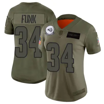 Nike Jake Funk Women's Limited Los Angeles Rams Camo 2019 Salute to Service Jersey