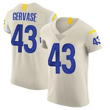 Nike Jake Gervase Men's Elite Los Angeles Rams Bone Vapor Jersey