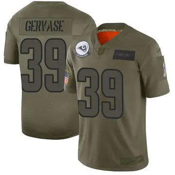 Nike Jake Gervase Men's Limited Los Angeles Rams Camo 2019 Salute to Service Jersey