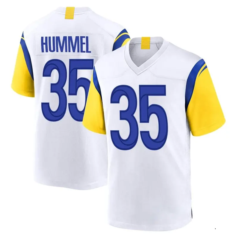 Nike Jake Hummel Men's Game Los Angeles Rams White Jersey