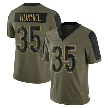 Nike Jake Hummel Men's Limited Los Angeles Rams Olive 2021 Salute To Service Jersey